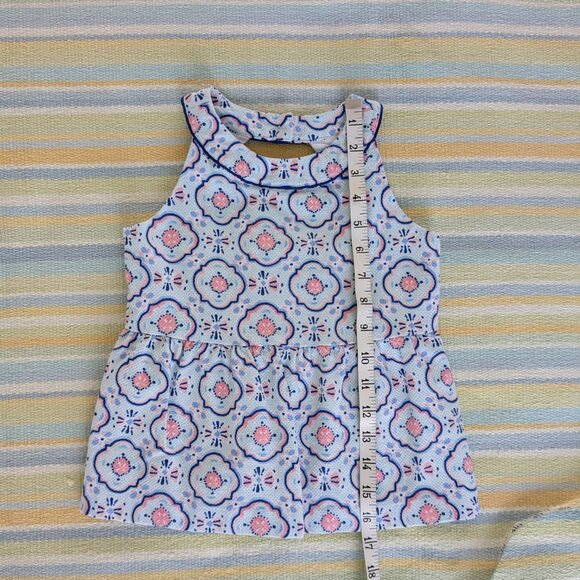 ⭐ Janie & Jack pastels peplum flounce tank top size 6 - Picture 2 of 8